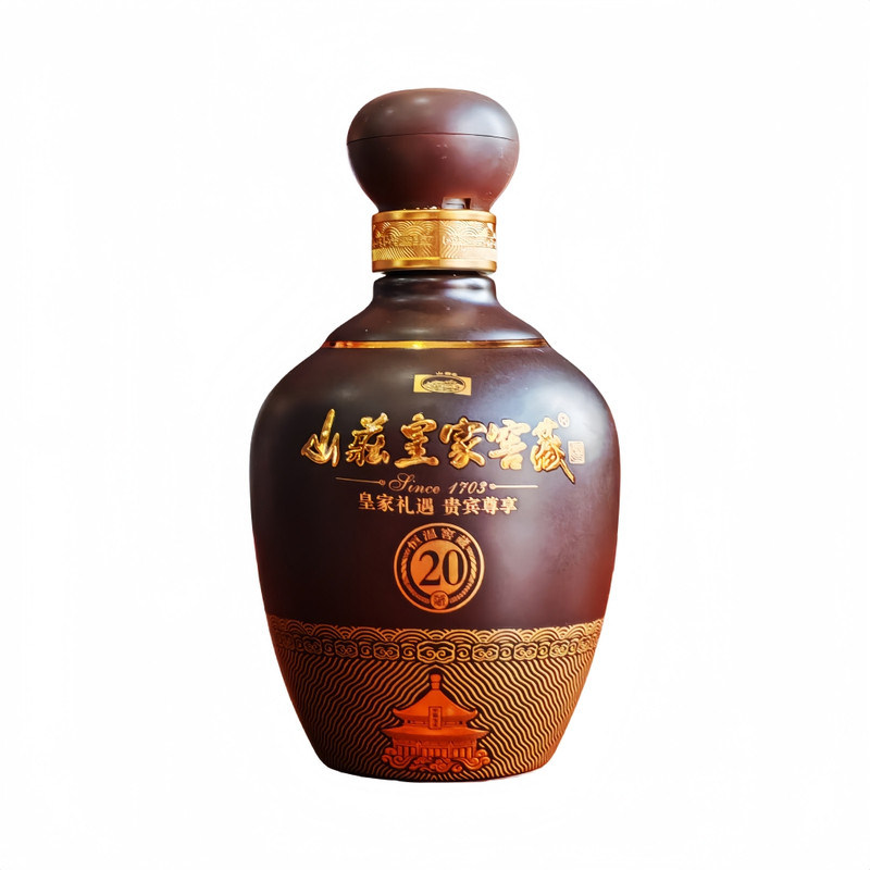 承德特产平泉山庄老酒皇家窖藏20 浓香型纯粮食白酒38度450ml单瓶