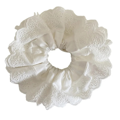 1.13韩国东大门reina发饰多层刺绣花瓣布艺大肠发圈