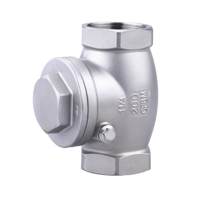 不锈钢内螺纹摇摆卧式单向阀包邮