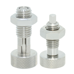 不锈钢滚花头旋钮柱塞MITBS/MITAS伸缩止动销自锁螺纹分割定位柱