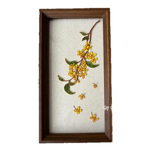 桂花掐丝珐琅diy手工材料景泰蓝非遗手工艺品团建古风装饰摆台画