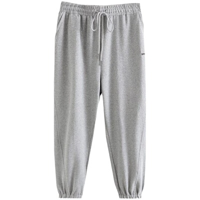 显瘦束脚休闲卫裤ins潮夏