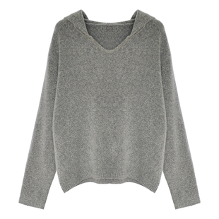 因由 轻暖羊毛连帽轻运动针织卫衣休闲长裤时尚秋冬套装女二件套