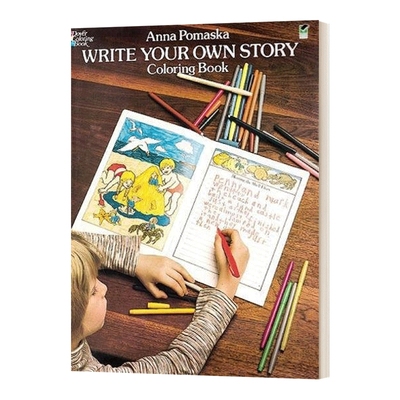 英文原版绘本 Write Your Own Story Coloring Book 边写故事边涂色书 英文版 进口英语原版书籍儿童全英语书