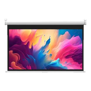 高增益手拉自锁投影幕布免打孔壁挂幕布家用办公户外便携式窗帘式投影屏幕简易安装投影布手动升降无需电动