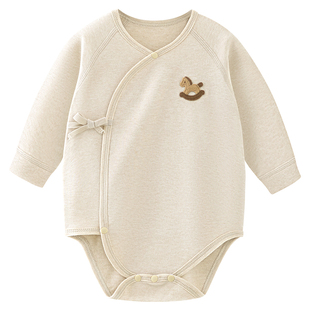 【彩棉】汤尼倍儿新生婴儿系带包屁衣马年宝宝春秋季纯棉连体衣服
