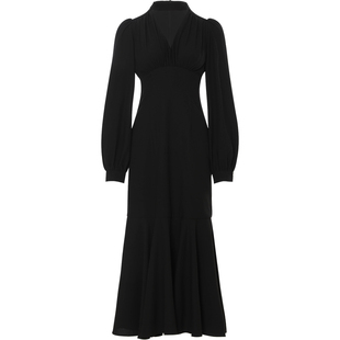 从那以后黑色连衣裙秋冬法式穿搭长裙秋高级感小裙子长袖礼服裙女