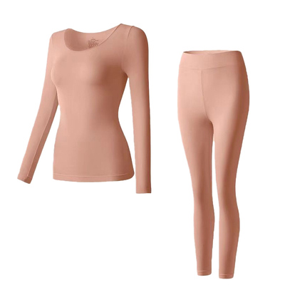 37度恒温发热秋衣秋裤女士套装超薄肌底面膜美肤衣秋冬季保暖内衣