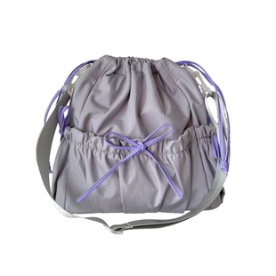 Michiko原创运动芭蕾风蝴蝶结大容量斜挎双肩单肩一包三用托特包