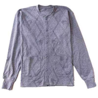 男士纯棉秋衣开衫外穿大爸爸对襟