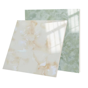 冰晶玉大板黄色玉石瓷砖800x800地砖客厅暖色系亮面防滑地板砖