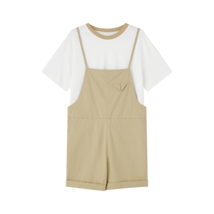 四时之歌飞鸟和新酒夏天穿搭一整套时尚女装新款短袖背带裤套装女