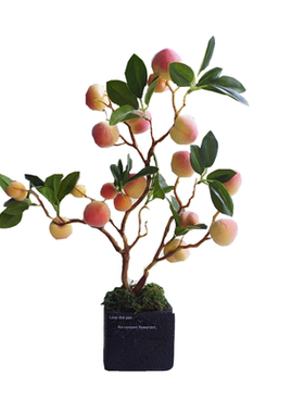 仿真水果盆景假花植物水蜜桃新品