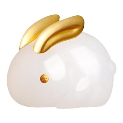 天然玉石车挂兔子平安挂饰