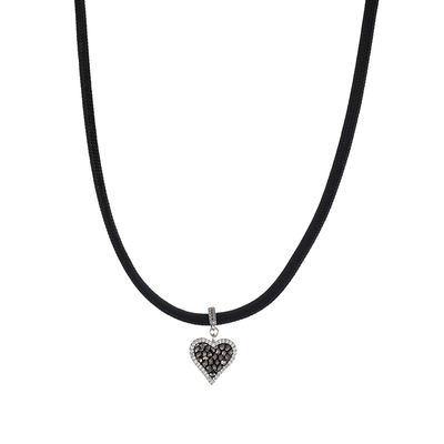 暗黑系列爱心吊坠项链个性甜酷
