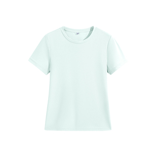 班尼路黑色速干短袖t恤女夏季2026新款圆领凉感修身打底正肩上衣H