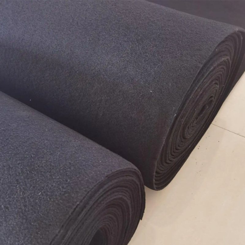 厂家批发活性炭纤维状过滤器黑色活炭纤维毯活性过滤空气过滤棉