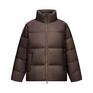 森马羽绒服男2025冬季新款加厚短款外套三防发热面包服黑色90001