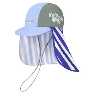 KK树儿童防晒泳帽A类UPF50+速干男女童沙滩护颈帽宝宝披肩鸭舌帽