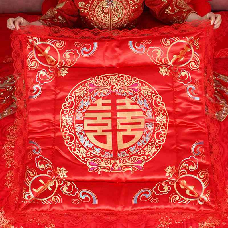 【包邮】结婚坐被新娘福装饰坐垫喜陪嫁床垫新娘婚福婚庆布置房压