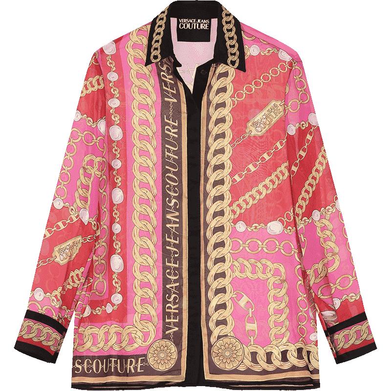 【甄品精选】VJC范思哲 女士印花长袖衬衫 75HAL2P2 NS320