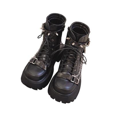 甜酷辣妹马丁靴朋克厚底短统原创