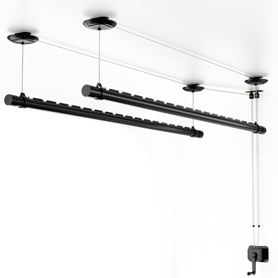 防风阳台升降晾衣架手摇器单双杆