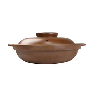 山西平定亮晶晶内无釉土砂锅砂浅煲陶土沙锅耐高温陶瓷米线锅浅锅