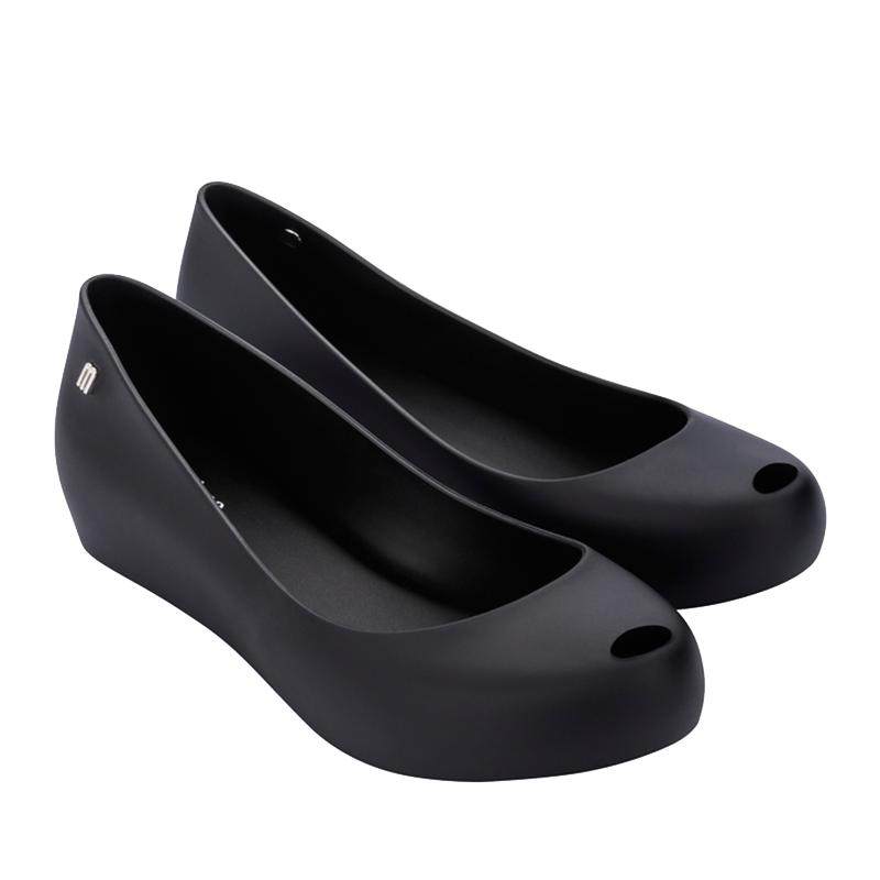 Melissa梅丽莎春季新款圆头平底一脚蹬休闲女士鱼嘴单鞋32938