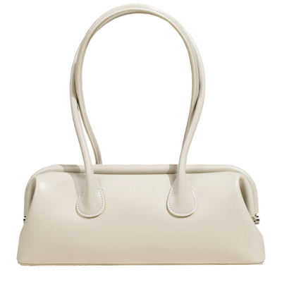 EZRO质感真皮小众设计单肩法棍包