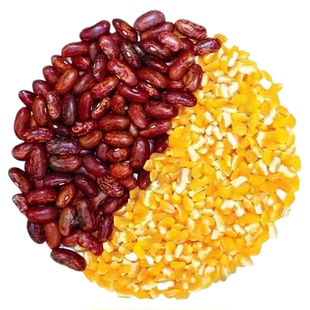 东北粘黏大碴子玉米粒糁茬碴粥特产杂粮笨新红花芸豆渣子组合正宗
