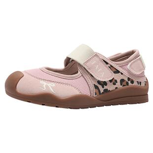 他她童鞋女童运动鞋玛丽珍休闲鞋春夏款魔术贴德训鞋豹纹儿童鞋子