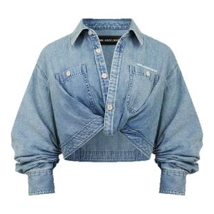 ANN ANDELMAN 2025春夏女士前幅交叉牛仔衬衫银泰百货精品 301286