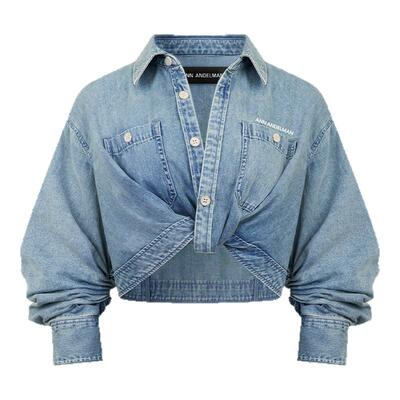 ANN ANDELMAN 2025春夏女士前幅交叉牛仔衬衫银泰百货精品 301286