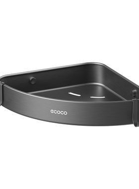 ecoco卫生间置物架壁挂免打孔厕所转角洗浴收纳架浴室专用三角架