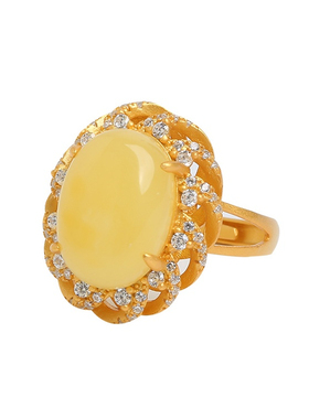 宫里上新正品天然蜜蜡戒指