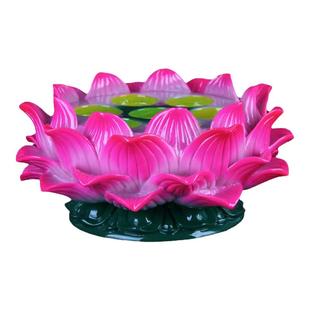 七孔灯座莲花灯台蜡烛烛台 供佛酥油灯 蜡烛用品长明灯 酥油灯座