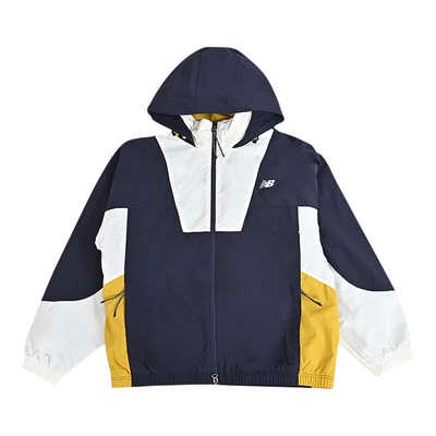 New Balance NB新款男子连帽梭织外套拼色百搭运动夹克MJ6185IU