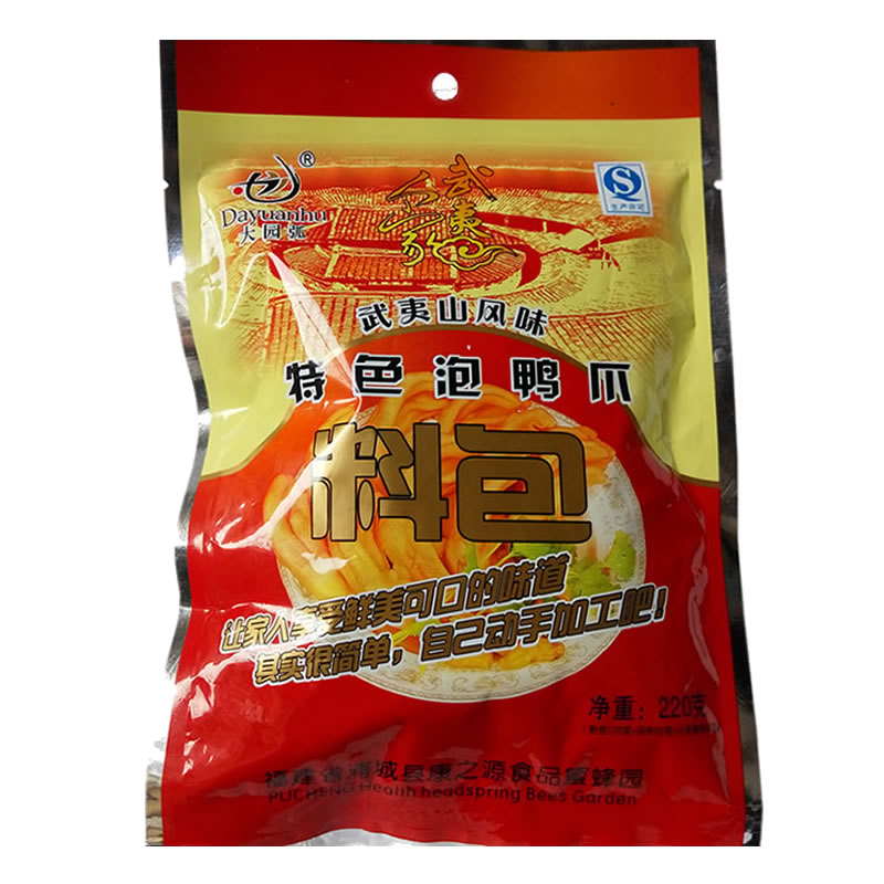 福建大园弧泡鸡鸭爪特色调料包