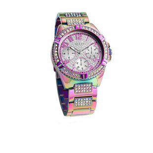 正品guess手表U1098L1盖斯时尚三眼计时石英渐变色龙女表GW0044L1