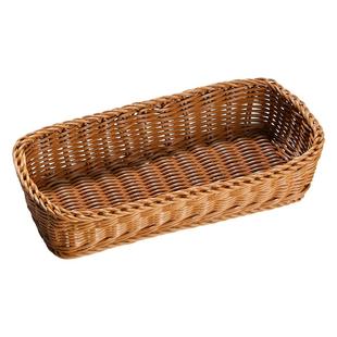 化妆品收纳盒茶几遥控器桌面杂物简约零食篮客厅钥匙藤刀叉收纳筐