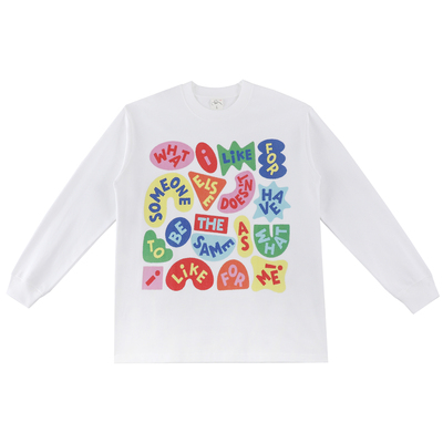 重磅真350g天花板面料长袖印花T