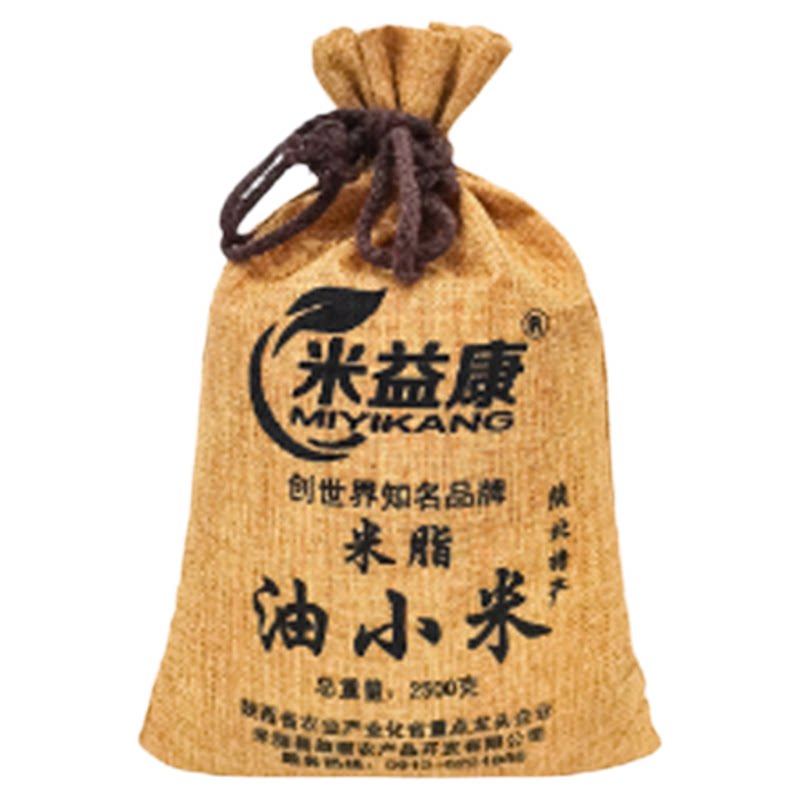 米益康陕西米脂油小米5斤新米布袋装五谷杂粮粗粮米油丰厚小米粥