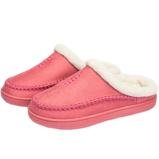 宝人新款棉拖女加绒保暖居家拖厚底包跟防滑棉鞋大码情侣冬季拖鞋