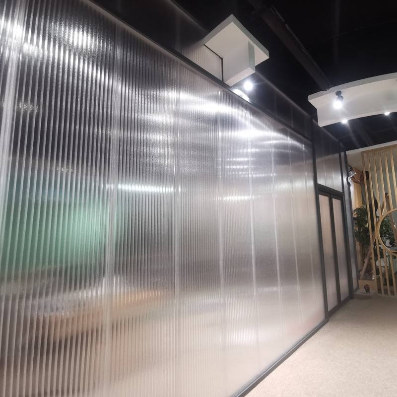 拿样PC插接板批发幕墙墙板板阳光板透明板插接隔断PC室内晶亮插接