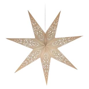 北欧简约创意圣诞纸星星吊灯七角星五角星婚庆商场会展装饰灯罩