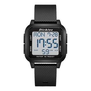 Dickies电子手表男生初高中运动时尚潮流小学生闹钟静音电子表740
