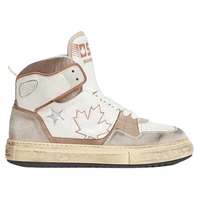 DSQUARED2/D2次方 男士复古做旧休闲高帮运动鞋