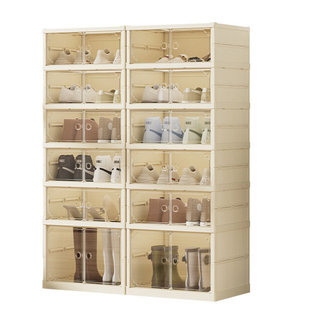 一体式折叠鞋柜包包收纳柜大尺寸可放靴子鞋子收纳盒入户整体鞋柜