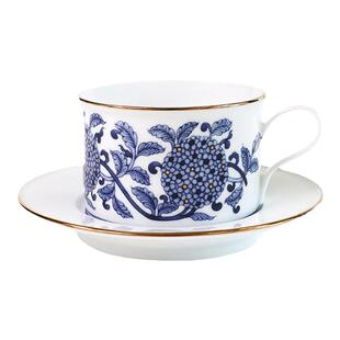 景德镇十一窑云汀青花瓷咖啡杯碟女士中式陶瓷轻奢下午茶茶杯礼物